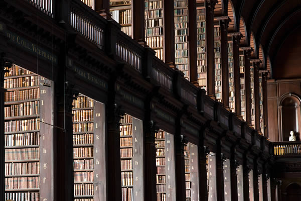 Long Room at Trinity University in Dublin, Ireland